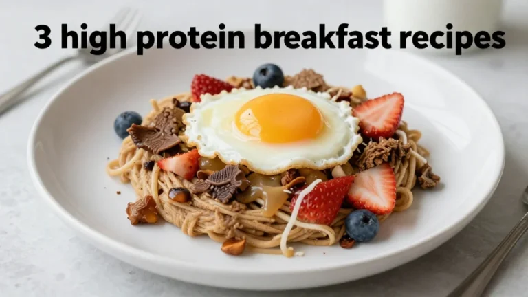 3 high protein breakfast recipes