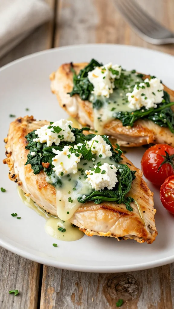 Savory Spinach and Feta Stuffed Chicken Breasts